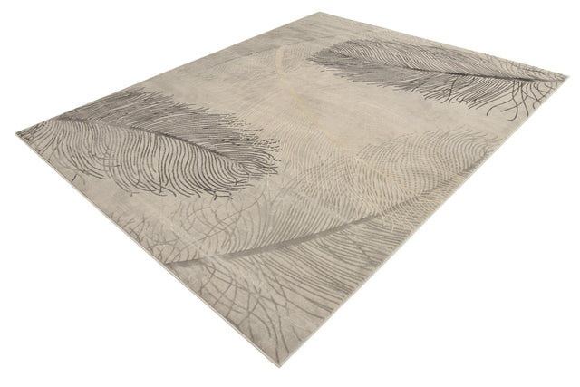 Gray 7' 10 x 10' Finsbury Rectangle Area Rug 60% Polypropylene & 40% Polyester Contemporary Carpet for Living Rooms, Dining, Offices for Sale at Rug Engine