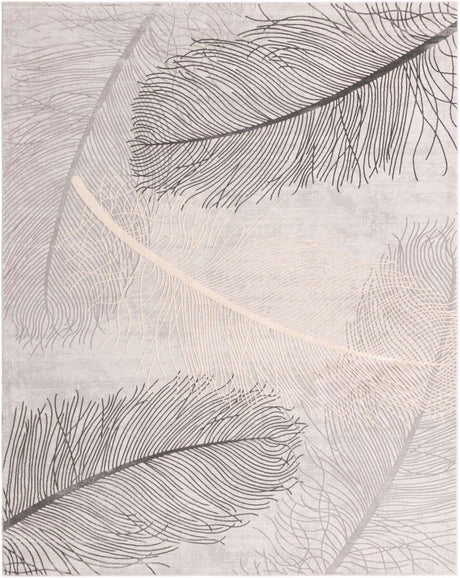 Gray 7' 10 x 10' Finsbury Rectangle Area Rug 60% Polypropylene & 40% Polyester Contemporary Carpet for Living Rooms, Dining, Offices for Sale at Rug Engine