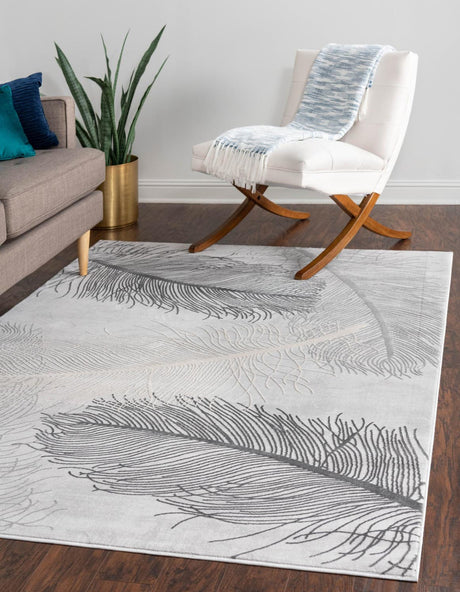 Gray 7' 10 x 10' Finsbury Rectangle Area Rug 60% Polypropylene & 40% Polyester Contemporary Carpet for Living Rooms, Dining, Offices for Sale at Rug Engine