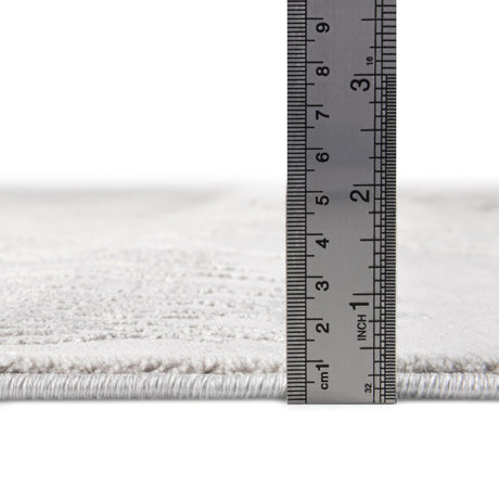 Gray 4' x 6' Finsbury Rectangle Area Rug 60% Polypropylene & 40% Polyester Contemporary Carpet for Living Rooms, Dining, Offices for Sale at Rug Engine
