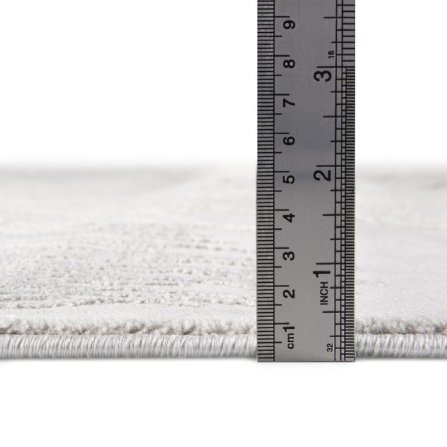 Gray 4' x 6' Finsbury Rectangle Area Rug 60% Polypropylene & 40% Polyester Contemporary Carpet for Living Rooms, Dining, Offices for Sale at Rug Engine