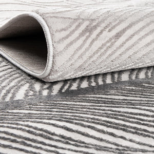 Gray 6' x 9' Finsbury Rectangle Area Rug 60% Polypropylene & 40% Polyester Contemporary Carpet for Living Rooms, Dining, Offices for Sale at Rug Engine