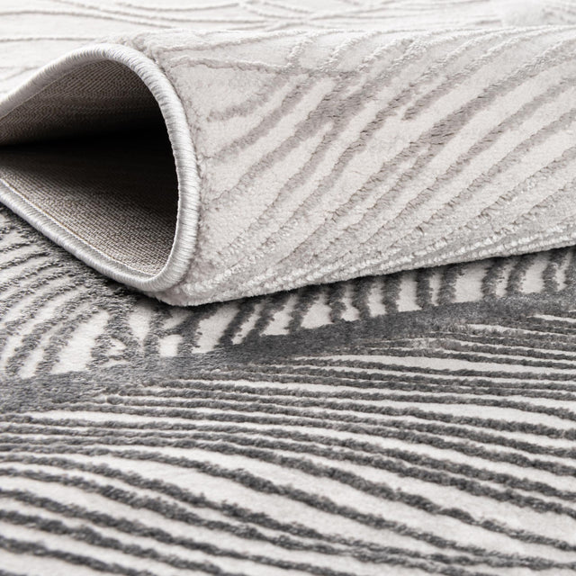 Gray 6' x 9' Finsbury Rectangle Area Rug 60% Polypropylene & 40% Polyester Contemporary Carpet for Living Rooms, Dining, Offices for Sale at Rug Engine