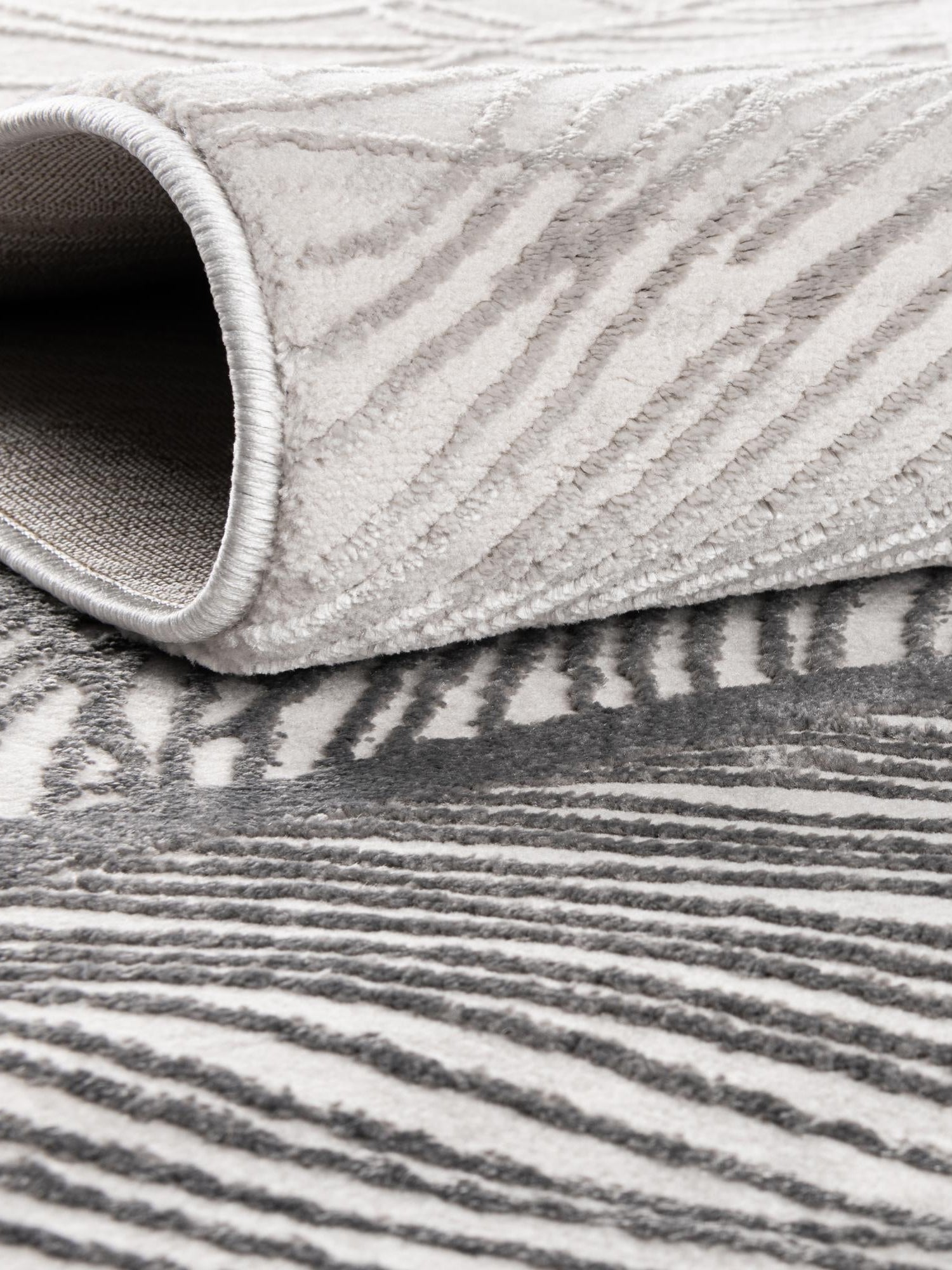 Gray 5' 3 x 8' Finsbury Rectangle Area Rug 60% Polypropylene & 40% Polyester Contemporary Carpet for Living Rooms, Dining, Offices for Sale at Rug Engine