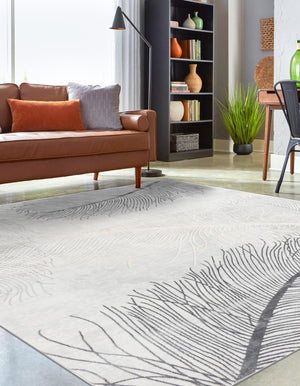 Gray 7' 10 x 7' 10 Finsbury Square Area Rug 60% Polypropylene & 40% Polyester Contemporary Carpet for Living Rooms, Dining, Offices for Sale at Rug Engine