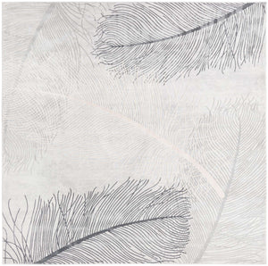 Gray 7' 10 x 7' 10 Finsbury Square Area Rug 60% Polypropylene & 40% Polyester Contemporary Carpet for Living Rooms, Dining, Offices for Sale at Rug Engine