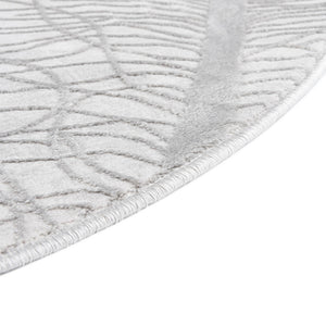 Gray 7' 10 x 10' Finsbury Oval Area Rug 60% Polypropylene & 40% Polyester Contemporary Carpet for Living Rooms, Dining, Offices for Sale at Rug Engine