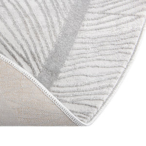 Gray 5' 3 x 8' Finsbury Oval Area Rug 60% Polypropylene & 40% Polyester Contemporary Carpet for Living Rooms, Dining, Offices for Sale at Rug Engine