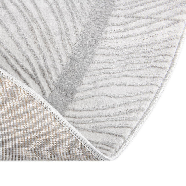 Gray 5' 3 x 8' Finsbury Oval Area Rug 60% Polypropylene & 40% Polyester Contemporary Carpet for Living Rooms, Dining, Offices for Sale at Rug Engine