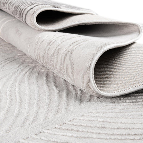Gray 7' 10 x 7' 10 Finsbury Octagon Area Rug 60% Polypropylene & 40% Polyester Contemporary Carpet for Living Rooms, Dining, Offices for Sale at Rug Engine