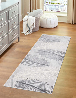 Gray 2' x 8' Finsbury Runner Area Rug 60% Polypropylene & 40% Polyester Contemporary Carpet for Living Rooms, Dining, Offices for Sale at Rug Engine