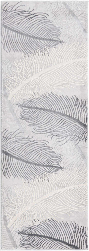 Gray 2' x 6' Finsbury Runner Area Rug 60% Polypropylene & 40% Polyester Contemporary Carpet for Living Rooms, Dining, Offices for Sale at Rug Engine