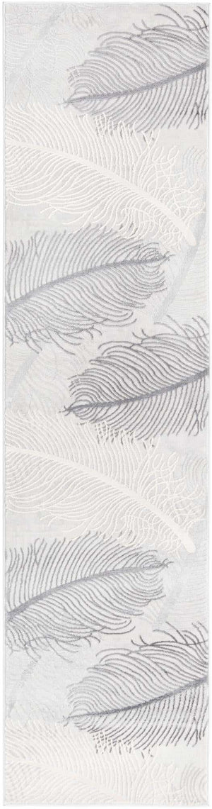 Gray 2' x 8' Finsbury Runner Area Rug 60% Polypropylene & 40% Polyester Contemporary Carpet for Living Rooms, Dining, Offices for Sale at Rug Engine