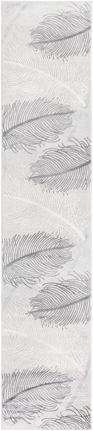 Gray 2' x 9' 10 Finsbury Runner Area Rug 60% Polypropylene & 40% Polyester Contemporary Carpet for Living Rooms, Dining, Offices for Sale at Rug Engine