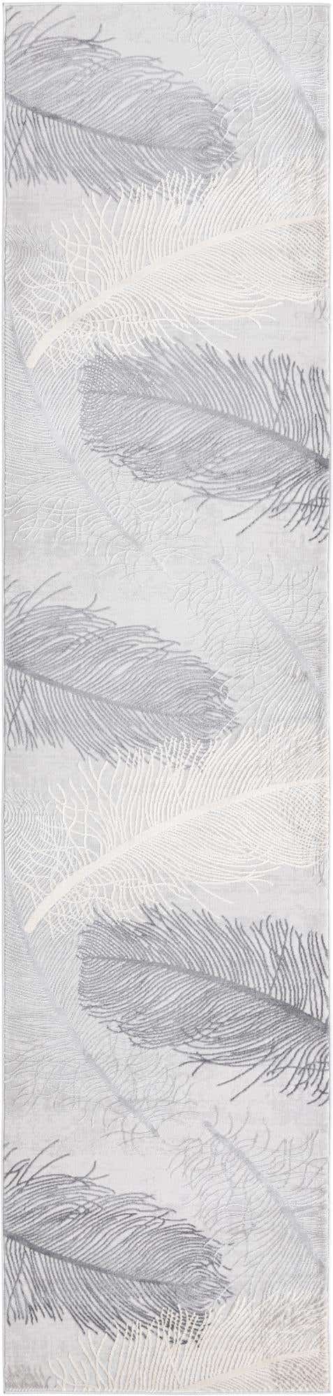 Gray 2' 7 x 12' Finsbury Runner Area Rug 60% Polypropylene & 40% Polyester Contemporary Carpet for Living Rooms, Dining, Offices for Sale at Rug Engine