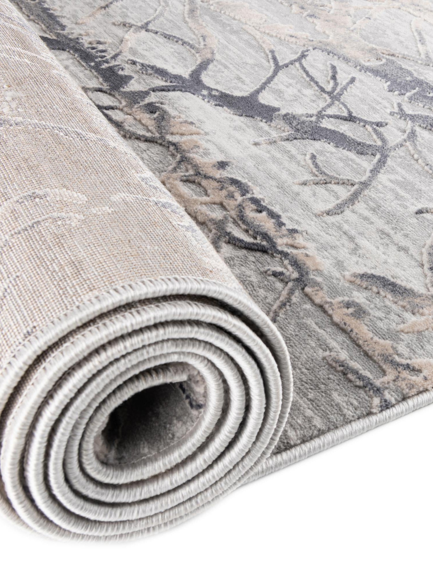 Gray 7' 10 x 10' Finsbury Rectangle Area Rug 60% Polypropylene & 40% Polyester Contemporary Carpet for Living Rooms, Dining, Offices for Sale at Rug Engine
