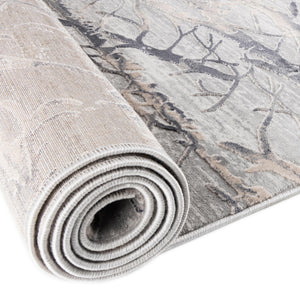 Gray 4' x 6' Finsbury Rectangle Area Rug 60% Polypropylene & 40% Polyester Contemporary Carpet for Living Rooms, Dining, Offices for Sale at Rug Engine