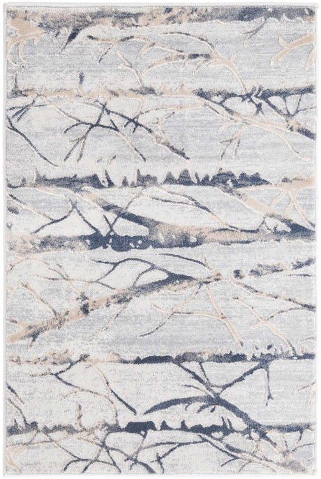 Gray 2' x 3' Finsbury Rectangle Area Rug 60% Polypropylene & 40% Polyester Contemporary Carpet for Living Rooms, Dining, Offices for Sale at Rug Engine