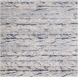 Gray 7' 10 x 7' 10 Finsbury Square Area Rug 60% Polypropylene & 40% Polyester Contemporary Carpet for Living Rooms, Dining, Offices for Sale at Rug Engine