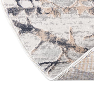 Gray 7' 10 x 10' Finsbury Oval Area Rug 60% Polypropylene & 40% Polyester Contemporary Carpet for Living Rooms, Dining, Offices for Sale at Rug Engine