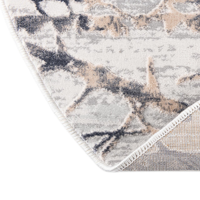 Gray 5' 3 x 8' Finsbury Oval Area Rug 60% Polypropylene & 40% Polyester Contemporary Carpet for Living Rooms, Dining, Offices for Sale at Rug Engine
