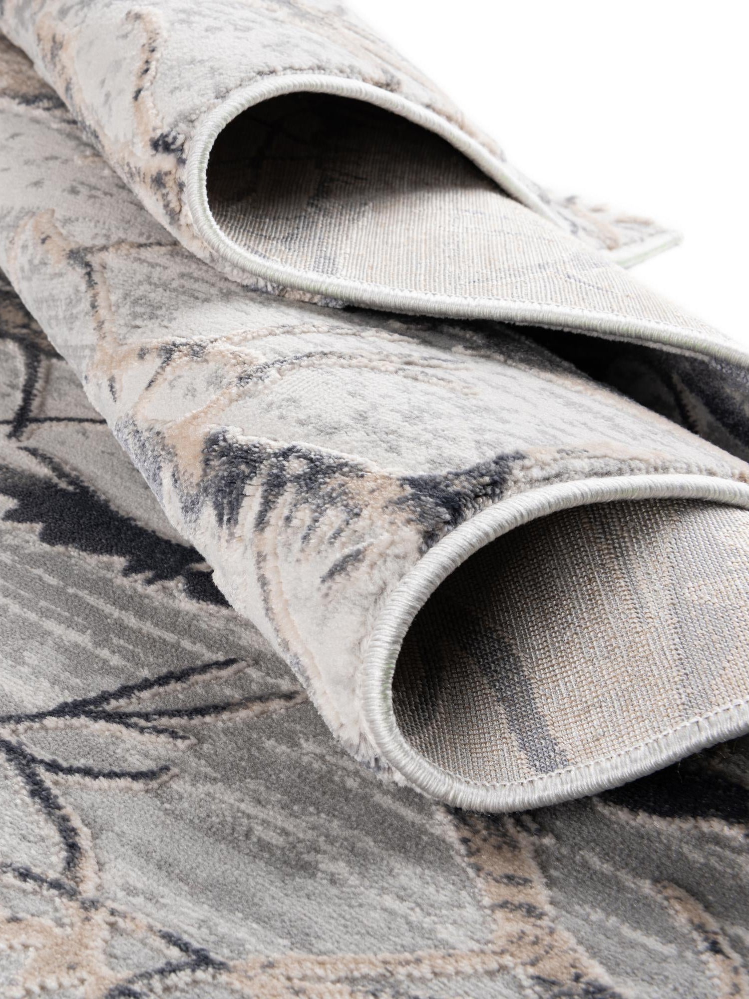 Gray 5' 3 x 8' Finsbury Oval Area Rug 60% Polypropylene & 40% Polyester Contemporary Carpet for Living Rooms, Dining, Offices for Sale at Rug Engine