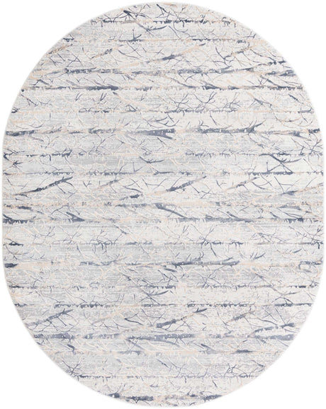 Gray 7' 10 x 10' Finsbury Oval Area Rug 60% Polypropylene & 40% Polyester Contemporary Carpet for Living Rooms, Dining, Offices for Sale at Rug Engine