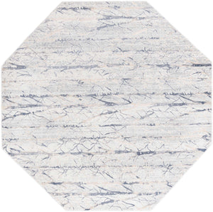 Gray 7' 10 x 7' 10 Finsbury Octagon Area Rug 60% Polypropylene & 40% Polyester Contemporary Carpet for Living Rooms, Dining, Offices for Sale at Rug Engine