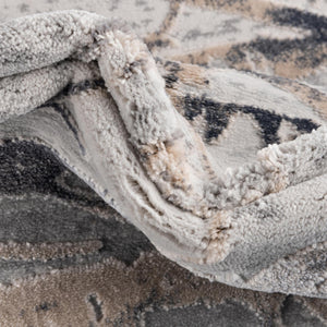 Gray 2' x 6' Finsbury Runner Area Rug 60% Polypropylene & 40% Polyester Contemporary Carpet for Living Rooms, Dining, Offices for Sale at Rug Engine