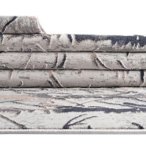 Gray 2' x 9' 10 Finsbury Runner Area Rug 60% Polypropylene & 40% Polyester Contemporary Carpet for Living Rooms, Dining, Offices for Sale at Rug Engine