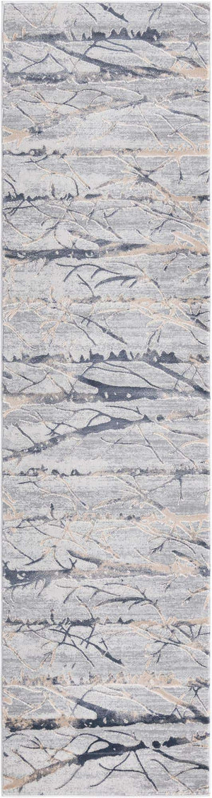 Gray 2' x 6' Finsbury Runner Area Rug 60% Polypropylene & 40% Polyester Contemporary Carpet for Living Rooms, Dining, Offices for Sale at Rug Engine