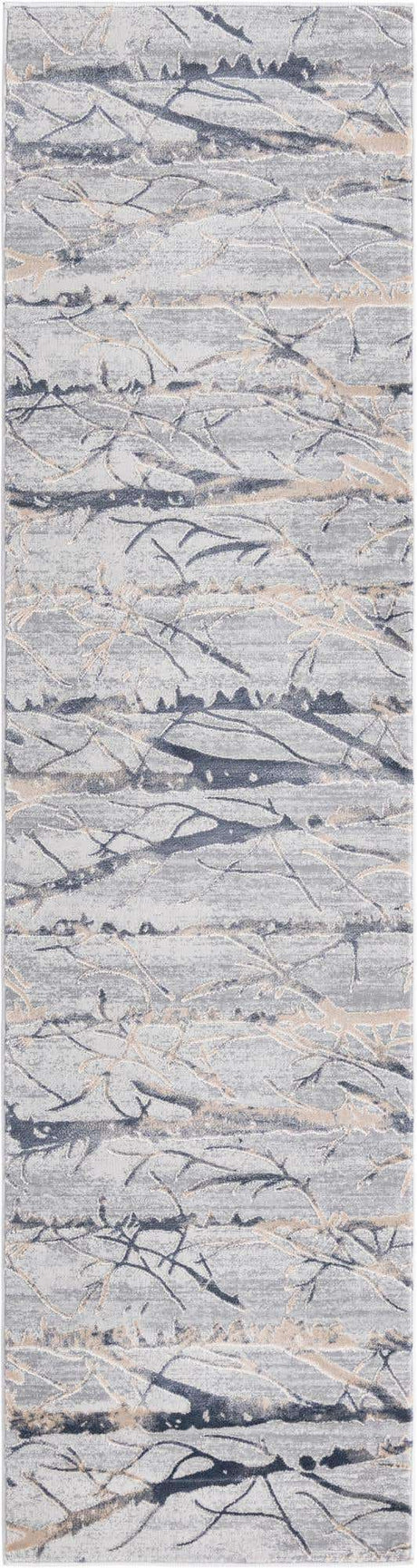 Gray 2' x 6' Finsbury Runner Area Rug 60% Polypropylene & 40% Polyester Contemporary Carpet for Living Rooms, Dining, Offices for Sale at Rug Engine
