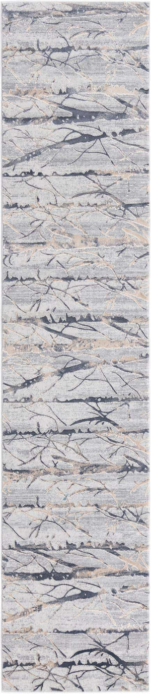 Gray 2' x 8' Finsbury Runner Area Rug 60% Polypropylene & 40% Polyester Contemporary Carpet for Living Rooms, Dining, Offices for Sale at Rug Engine