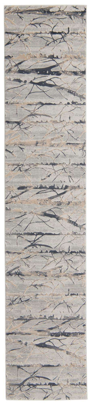 Gray 2' x 9' 10 Finsbury Runner Area Rug 60% Polypropylene & 40% Polyester Contemporary Carpet for Living Rooms, Dining, Offices for Sale at Rug Engine