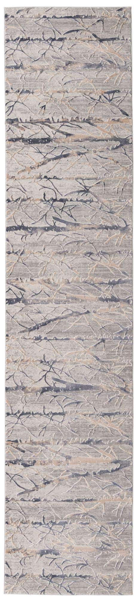 Gray 2' 7 x 12' Finsbury Runner Area Rug 60% Polypropylene & 40% Polyester Contemporary Carpet for Living Rooms, Dining, Offices for Sale at Rug Engine