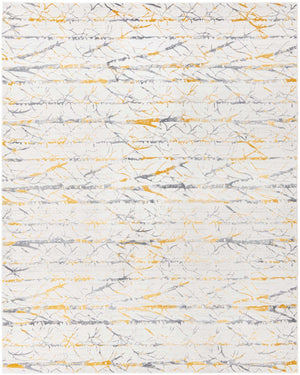 Yellow and Gray 7' 10 x 10' Finsbury Rectangle Area Rug 60% Polypropylene & 40% Polyester Contemporary Carpet for Living Rooms, Dining, Offices for Sale at Rug Engine