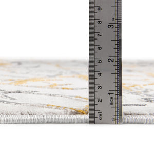 Yellow and Gray 2' x 3' Finsbury Rectangle Area Rug 60% Polypropylene & 40% Polyester Contemporary Carpet for Living Rooms, Dining, Offices for Sale at Rug Engine