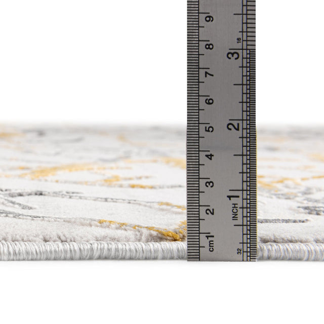 Yellow and Gray 2' x 3' Finsbury Rectangle Area Rug 60% Polypropylene & 40% Polyester Contemporary Carpet for Living Rooms, Dining, Offices for Sale at Rug Engine