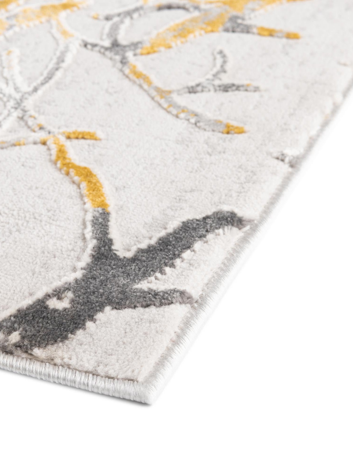 Yellow and Gray 5' 3 x 8' Finsbury Rectangle Area Rug 60% Polypropylene & 40% Polyester Contemporary Carpet for Living Rooms, Dining, Offices for Sale at Rug Engine