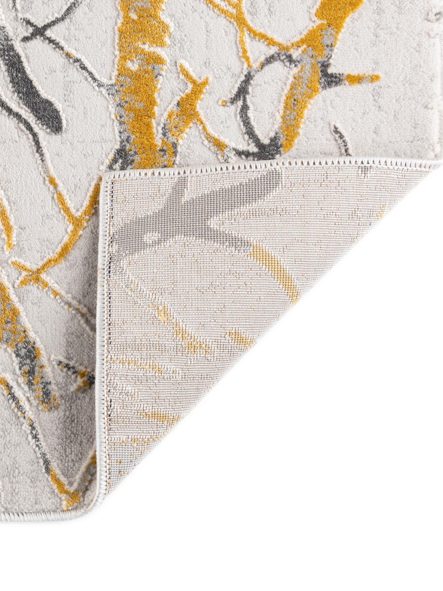 Yellow and Gray 5' 3 x 8' Finsbury Rectangle Area Rug 60% Polypropylene & 40% Polyester Contemporary Carpet for Living Rooms, Dining, Offices for Sale at Rug Engine