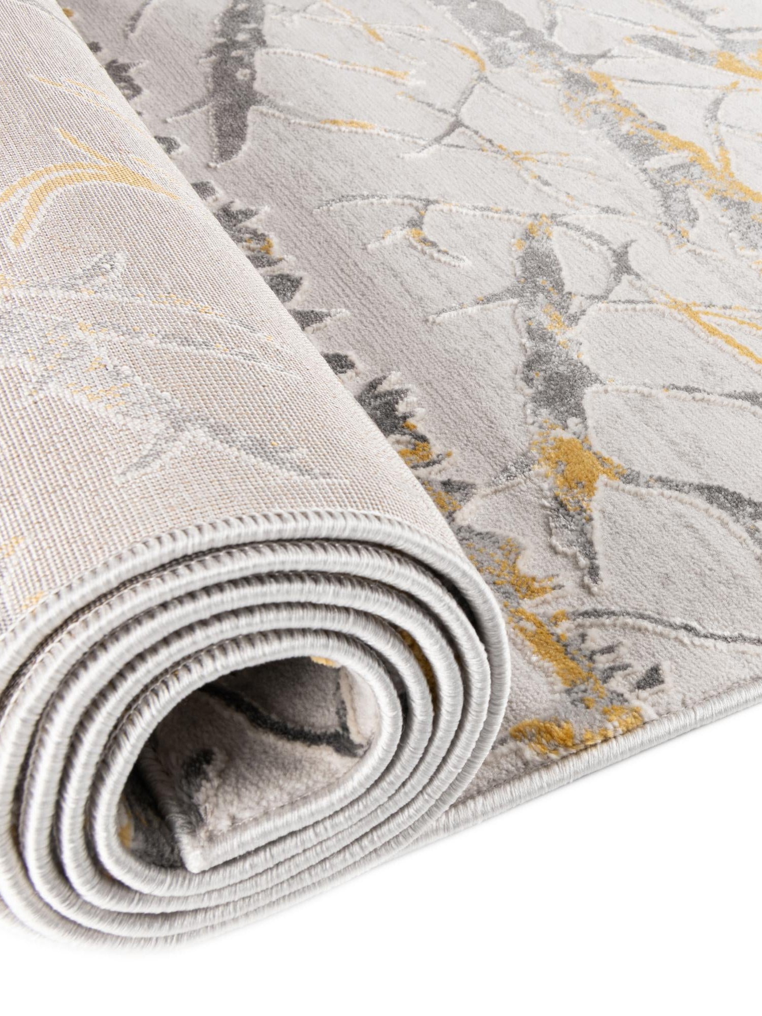 Yellow and Gray 5' 3 x 8' Finsbury Rectangle Area Rug 60% Polypropylene & 40% Polyester Contemporary Carpet for Living Rooms, Dining, Offices for Sale at Rug Engine