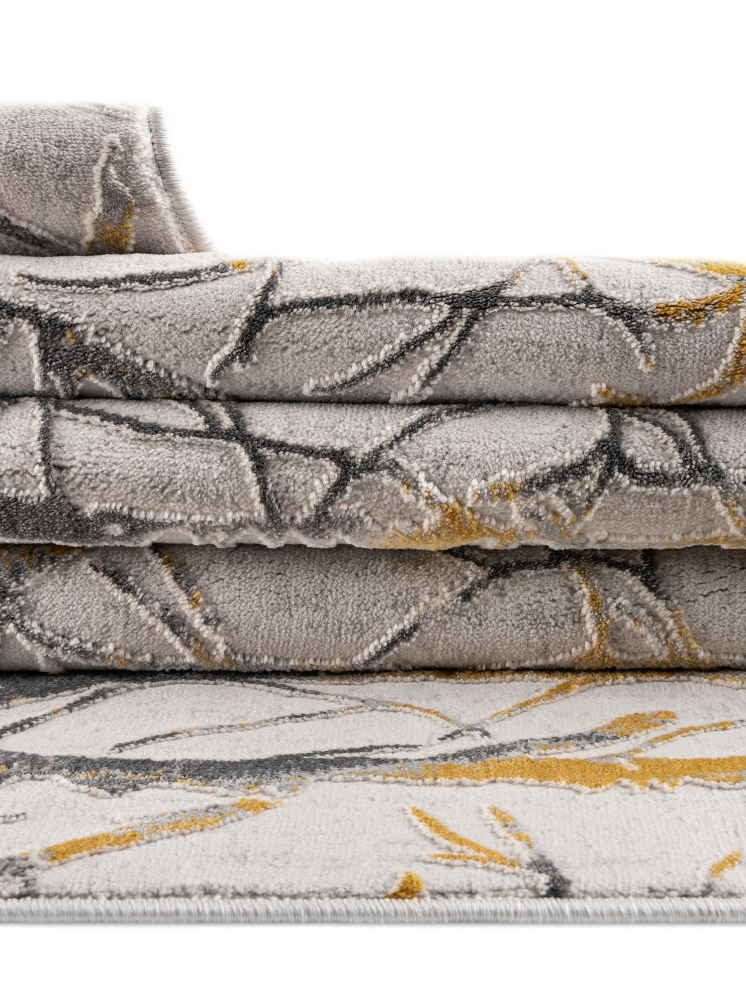 Yellow and Gray 9' x 12' Finsbury Rectangle Area Rug 60% Polypropylene & 40% Polyester Contemporary Carpet for Living Rooms, Dining, Offices for Sale at Rug Engine
