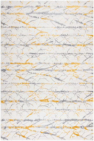 Yellow and Gray 5' 3 x 8' Finsbury Rectangle Area Rug 60% Polypropylene & 40% Polyester Contemporary Carpet for Living Rooms, Dining, Offices for Sale at Rug Engine