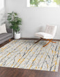 Yellow and Gray 7' 10 x 7' 10 Finsbury Square Area Rug 60% Polypropylene & 40% Polyester Contemporary Carpet for Living Rooms, Dining, Offices for Sale at Rug Engine