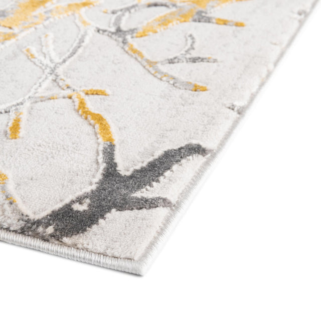 Yellow and Gray 7' 10 x 7' 10 Finsbury Square Area Rug 60% Polypropylene & 40% Polyester Contemporary Carpet for Living Rooms, Dining, Offices for Sale at Rug Engine