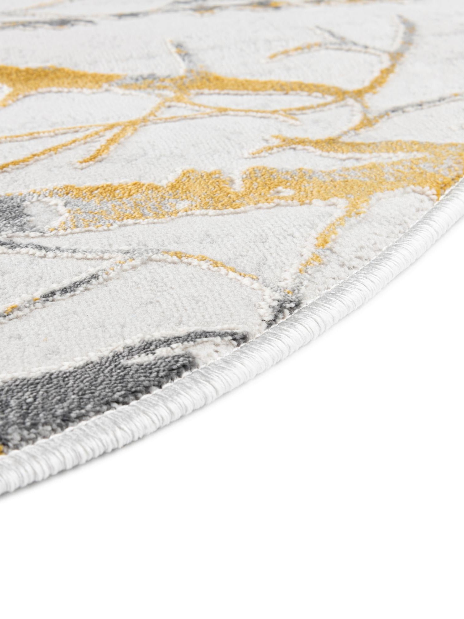 Yellow and Gray 5' 3 x 8' Finsbury Oval Area Rug 60% Polypropylene & 40% Polyester Contemporary Carpet for Living Rooms, Dining, Offices for Sale at Rug Engine