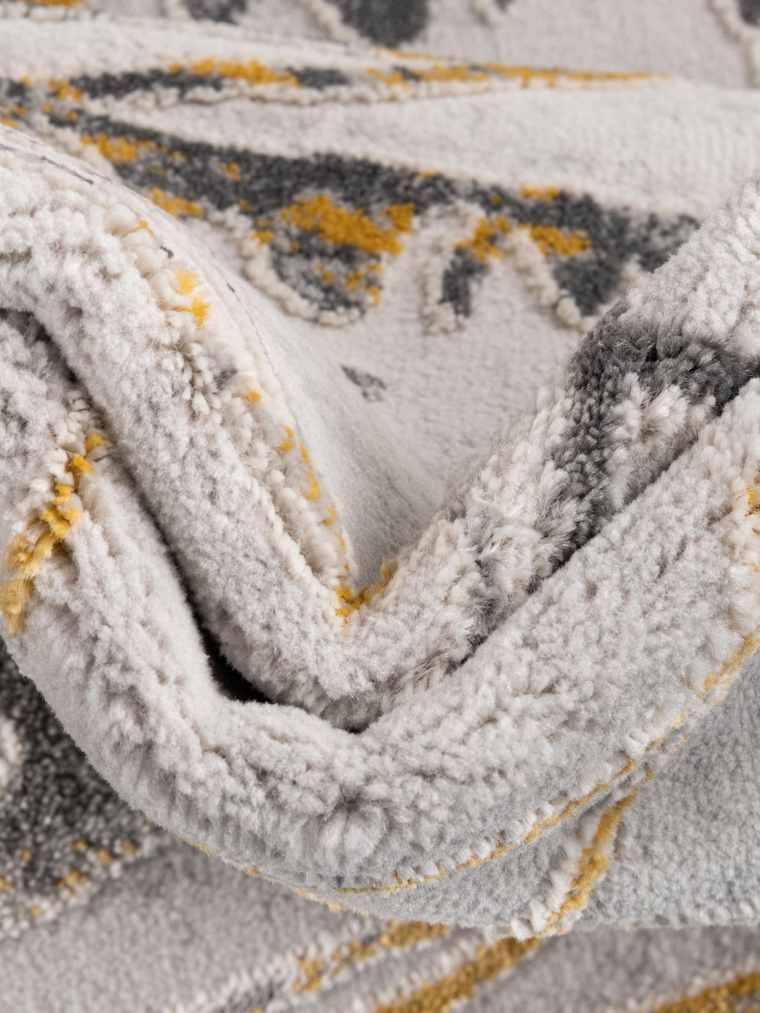 Yellow and Gray 5' 3 x 8' Finsbury Oval Area Rug 60% Polypropylene & 40% Polyester Contemporary Carpet for Living Rooms, Dining, Offices for Sale at Rug Engine