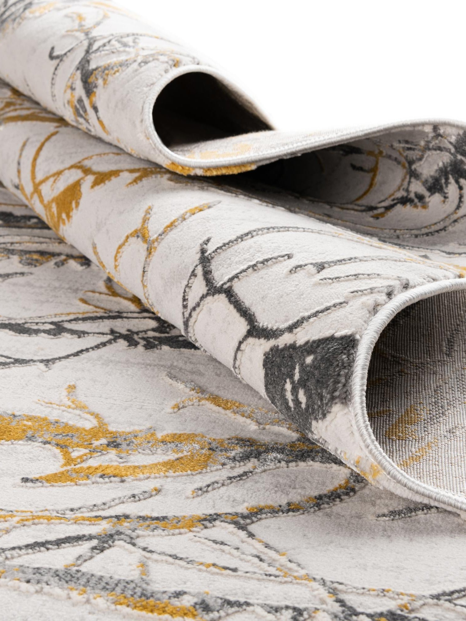 Yellow and Gray 5' 3 x 8' Finsbury Oval Area Rug 60% Polypropylene & 40% Polyester Contemporary Carpet for Living Rooms, Dining, Offices for Sale at Rug Engine