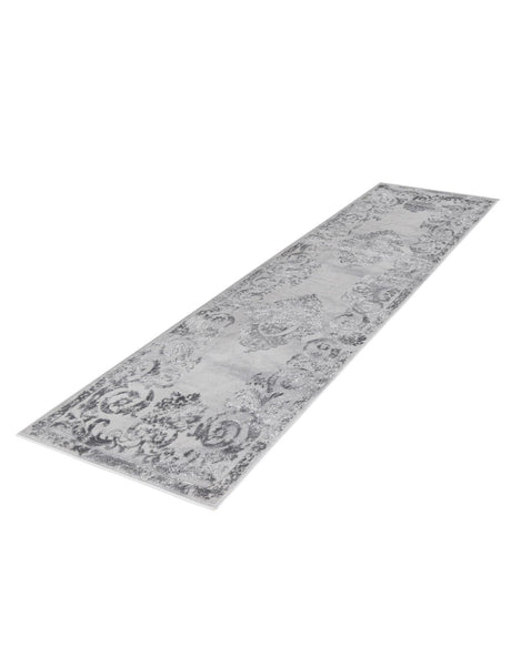 Gray 2' x 6' Finsbury Runner Area Rug 60% Polypropylene & 40% Polyester Contemporary Carpet for Living Rooms, Dining, Offices for Sale at Rug Engine