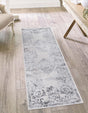 Gray 2' x 8' Finsbury Runner Area Rug 60% Polypropylene & 40% Polyester Contemporary Carpet for Living Rooms, Dining, Offices for Sale at Rug Engine